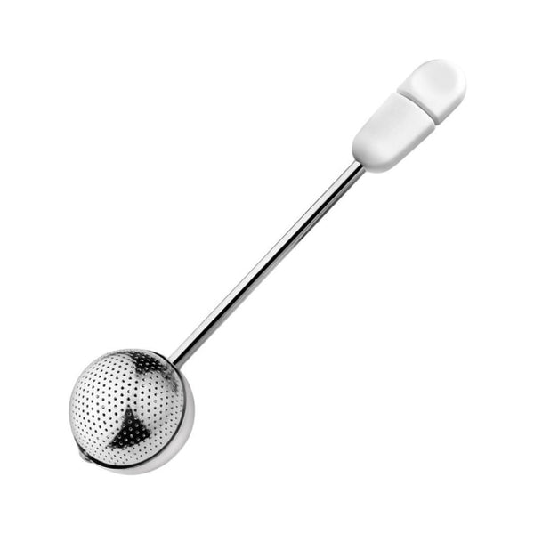 Stainless Steel Tea Infuser Ball Portable Fine Mesh Tea Filter 14cm Handle 360 Degree Rotation Tea Tool