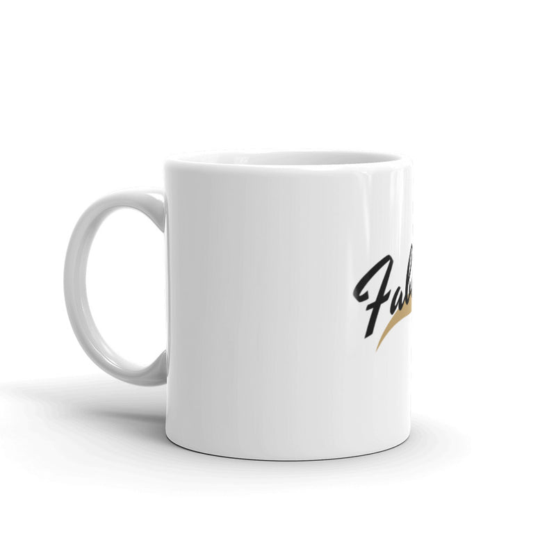 White glossy mug