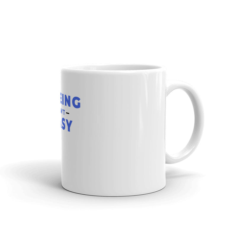 White glossy mug