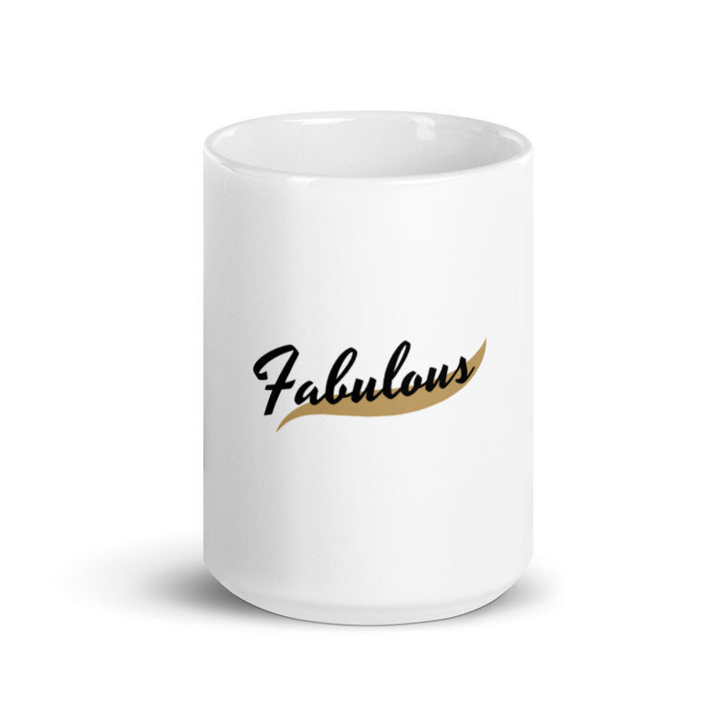 White glossy mug