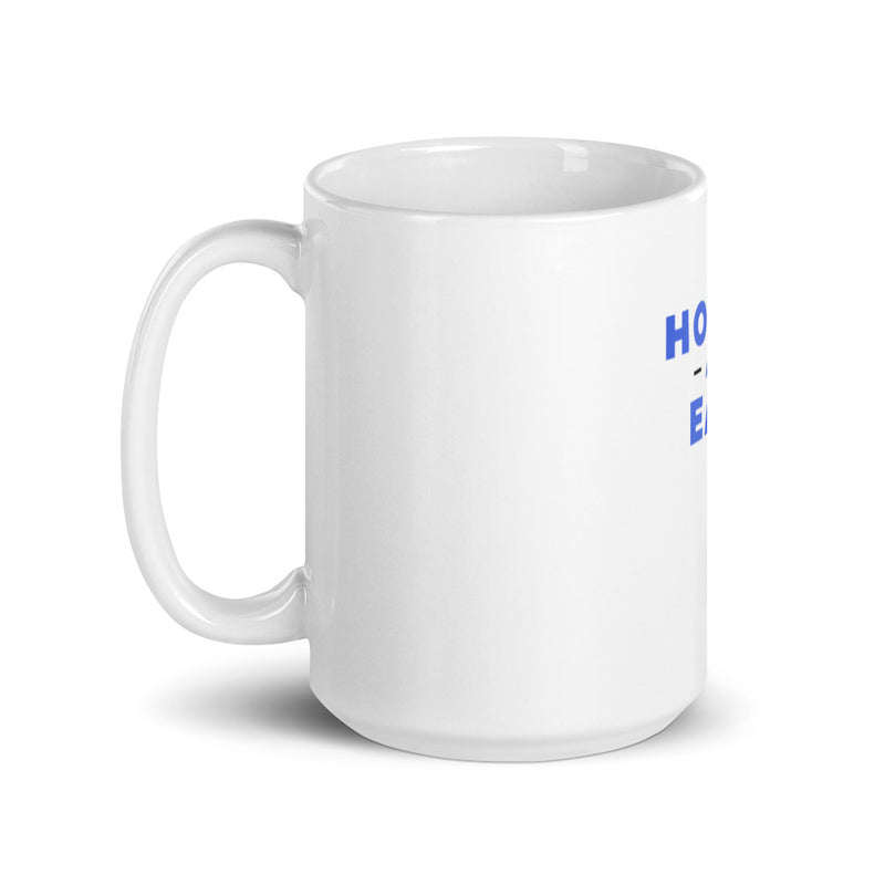 White glossy mug