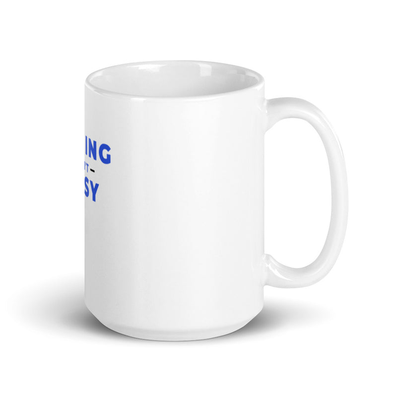 White glossy mug